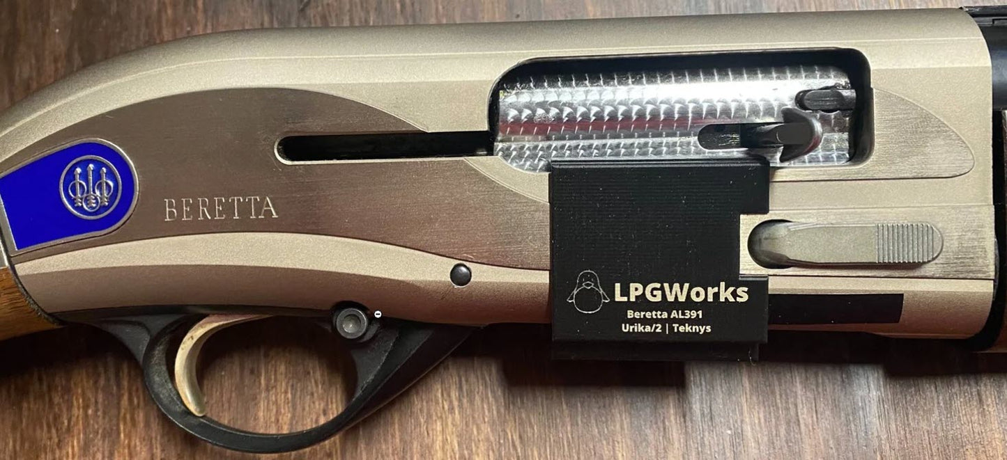Shell catcher made by LPGWorks for Beretta AL391, Urika/2, Teknys shotgun